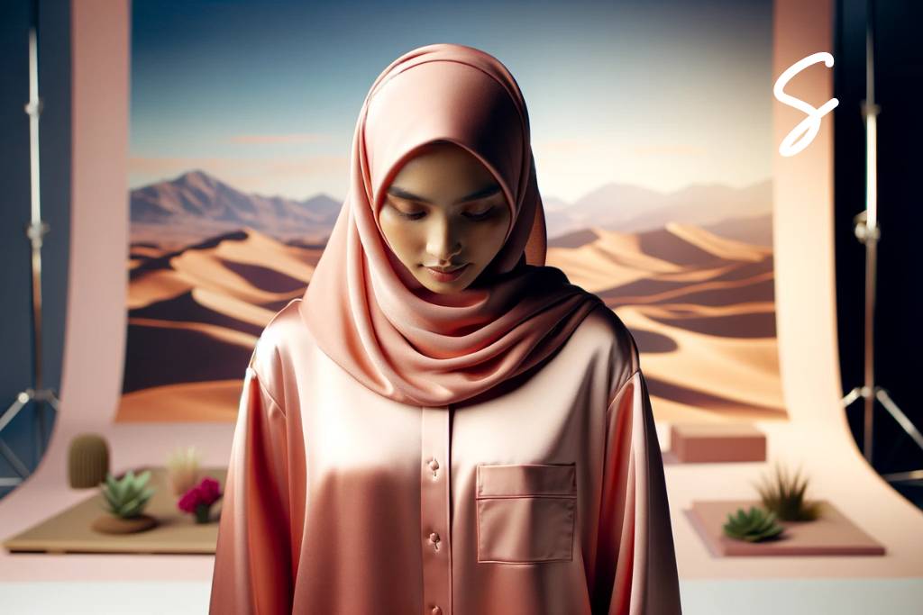 Detail Kemeja Kain Bahan Maxmara Silk