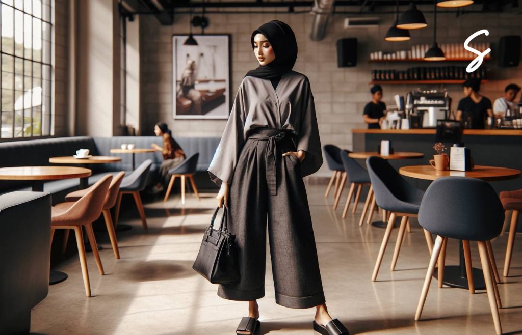 7 Inspirasi OOTD Kulot Hitam dan Kemeja, dari Office Look sampai Hangout Look! 1 Inspirasi OOTD Kulot Hitam dan Kemeja