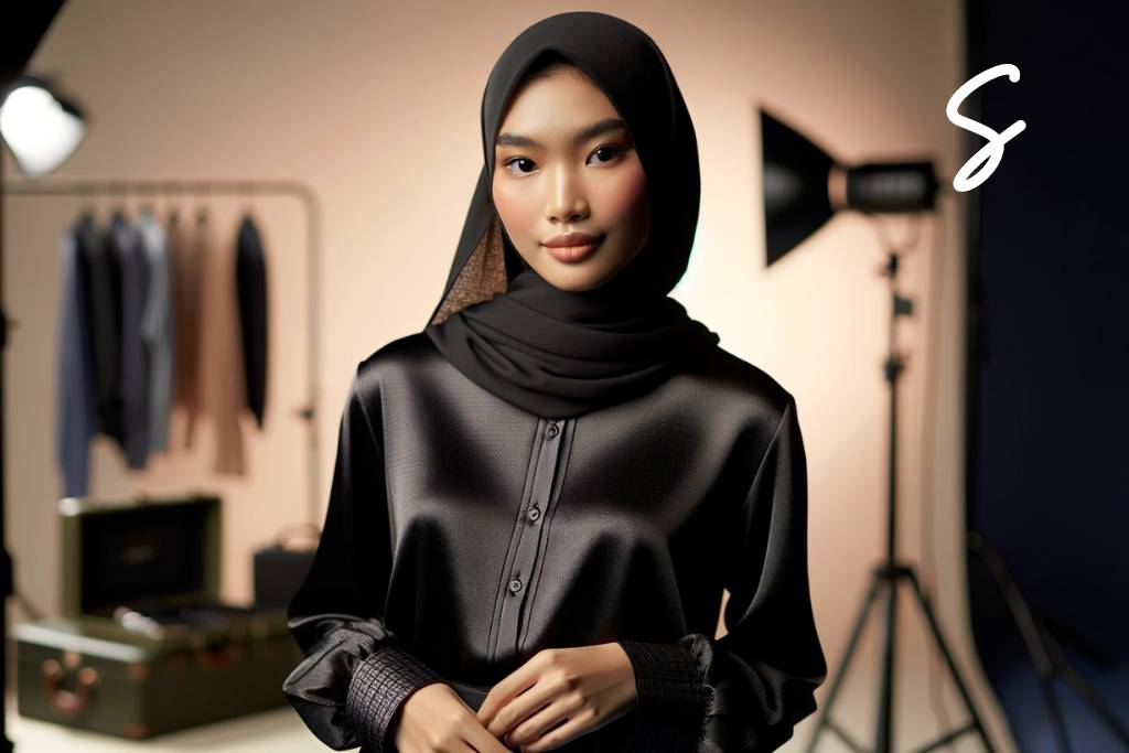 Kemeja Kain yang Bahan Maxmara Silk