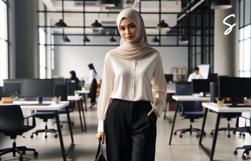 7 Ide Inspirasi Model Kemeja Kerja Wanita untuk yang Berhijab 4 Model Kemeja Kerja Wanita Berhijab