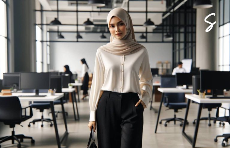 Model Kemeja Kerja Wanita Berhijab