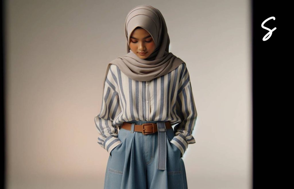 7 Ide OOTD Celana Kulot Jeans dan Kemeja yang Chic 8 OOTD Celana Kulot Celana Jeans dan Kemeja