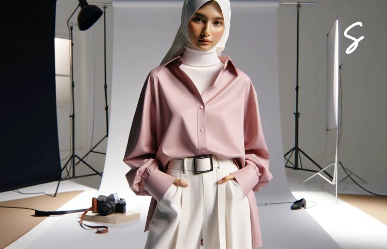 OOTD Kemeja Pink untuk yang Berhijab