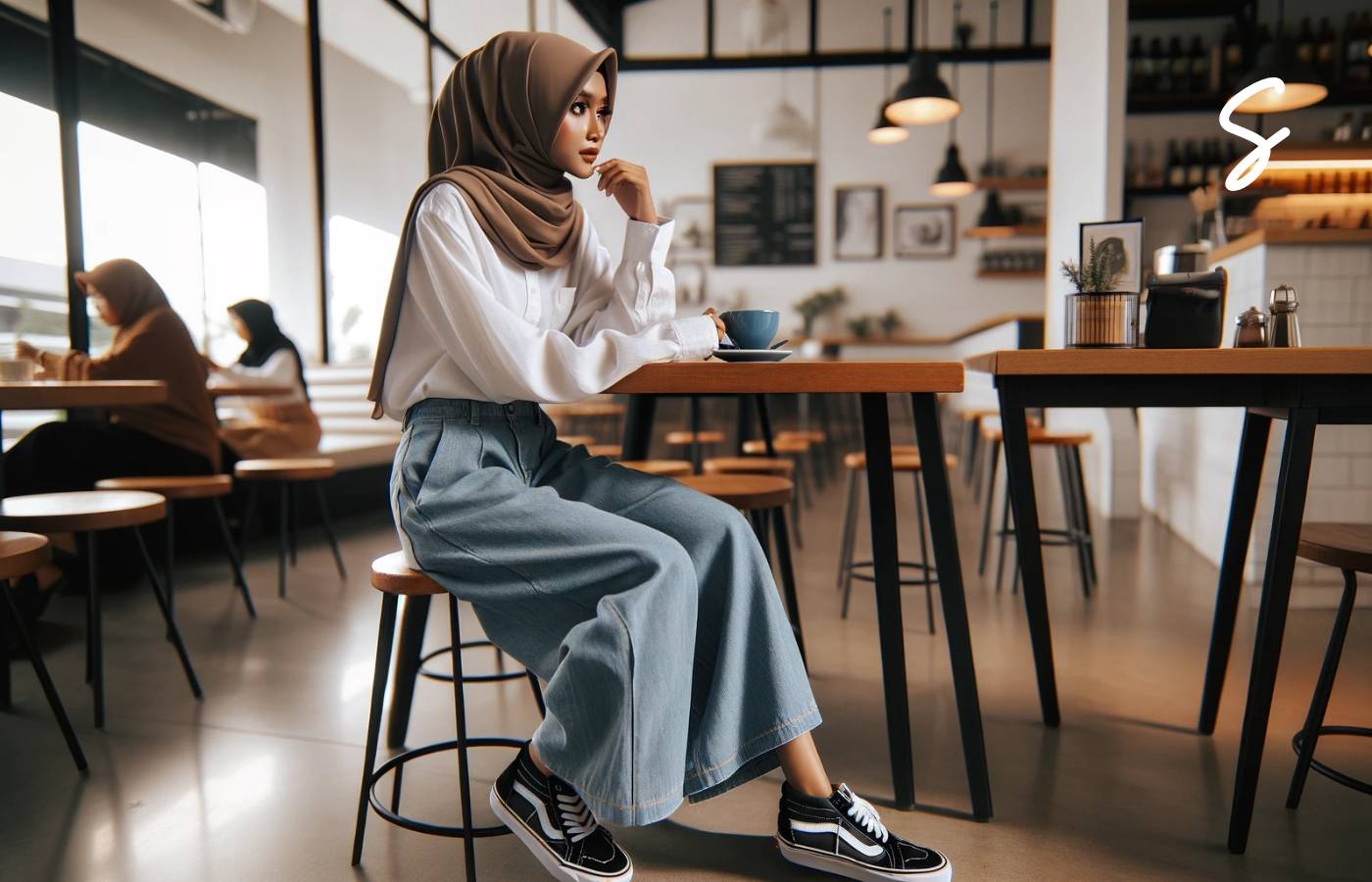 8 Ide OOTD Kemeja Putih dan Jeans Hijab, Simpel Tapi Stylish!