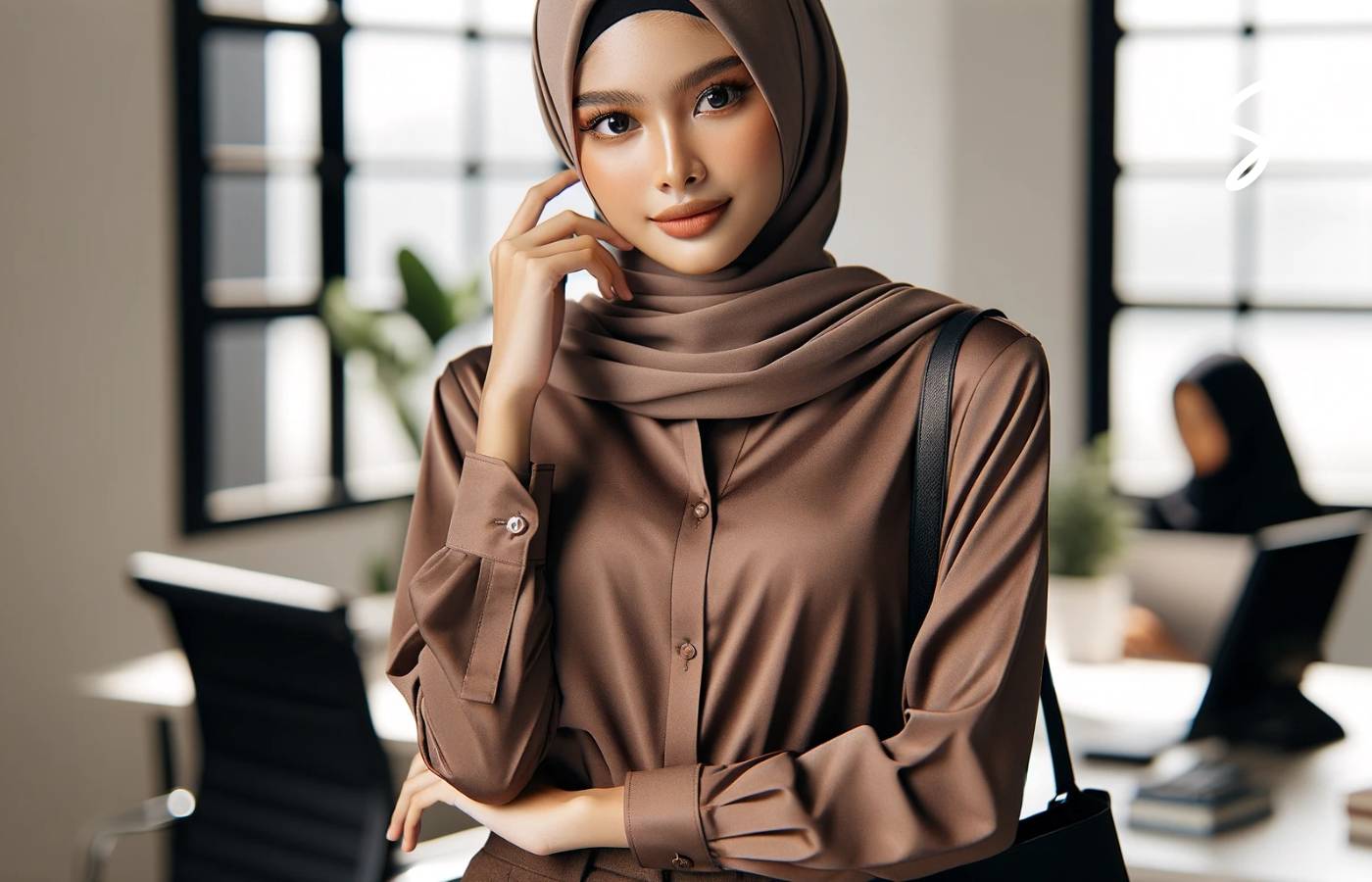 Beragam Ide Referensi OOTD Kemeja Cokelat Hijab yang Stylish