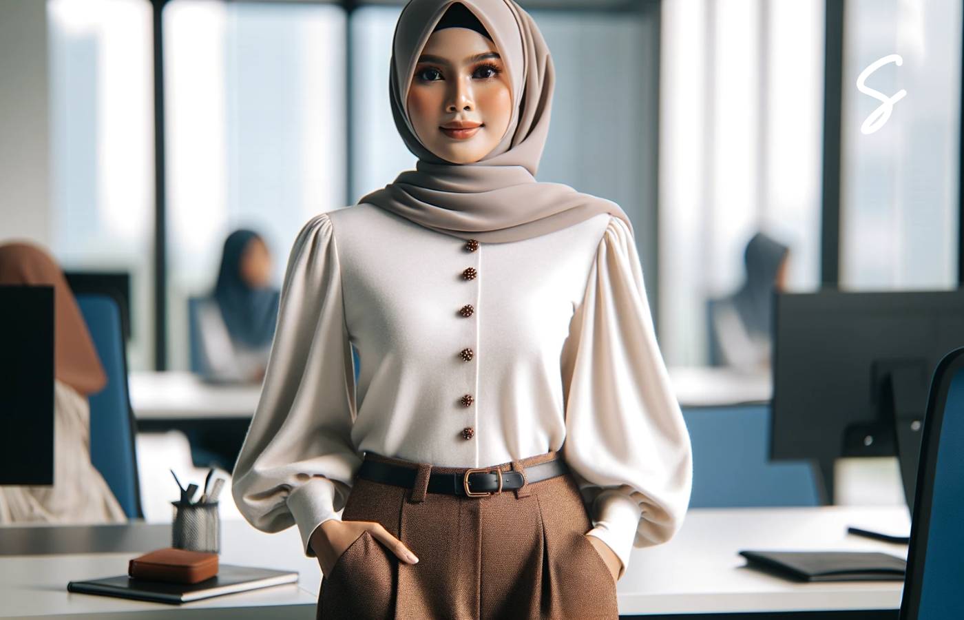 7 Referensi Outfit Kemeja Putih Hijab yang Fashionable
