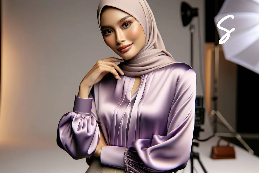 Referensi Tampilan Kemeja Kain Bahan Maxmara Silk