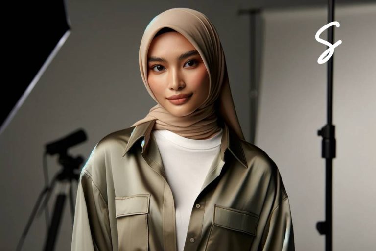 Tampilan Kemeja Kain Bahan Maxmara Silk