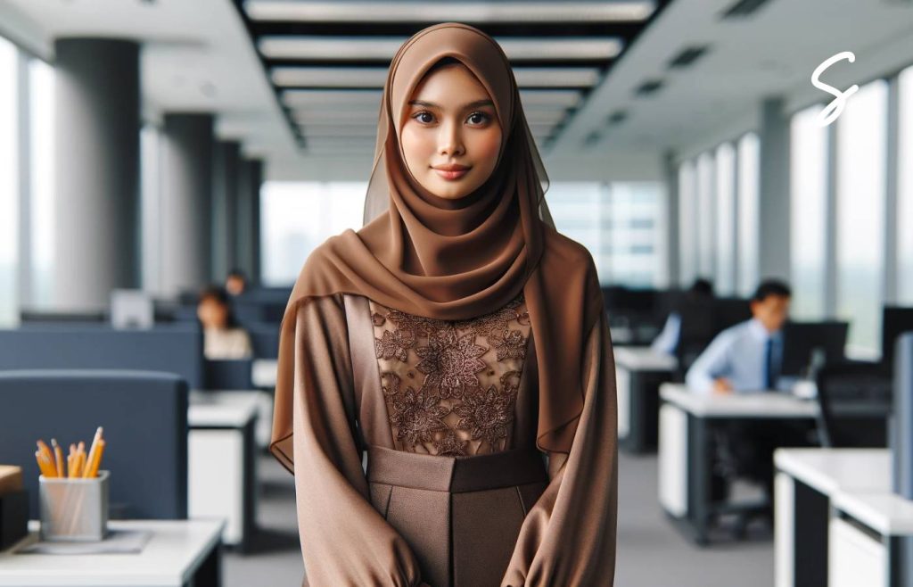 7 Ide Inspirasi Outfit Gamis untuk ke Kantor 1 Ide Inspirasi Outfit Gamis untuk ke Kantor