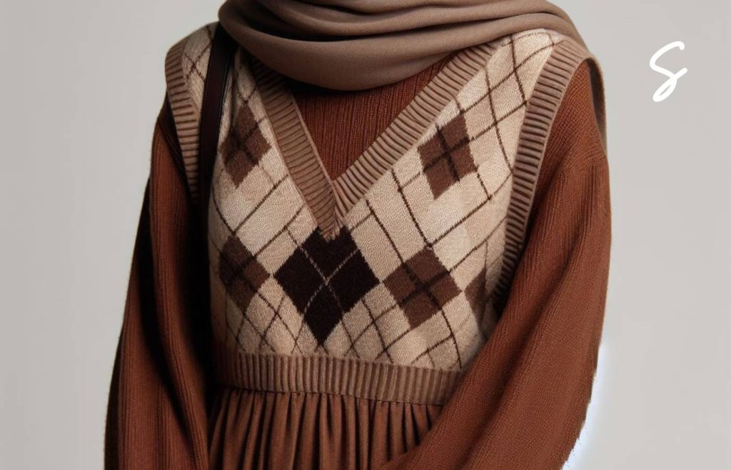 Inspirasi Mix and Match Gamis dan Vest yang Stylish 7 Ide Mix and Match Gamis dan Vest