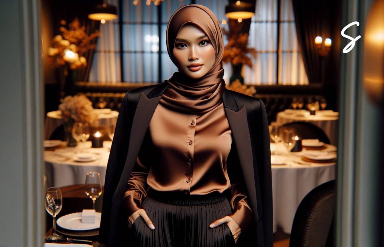 Ide Model Baju Pesta Warna Cokelat Susu untuk yang Berhijab