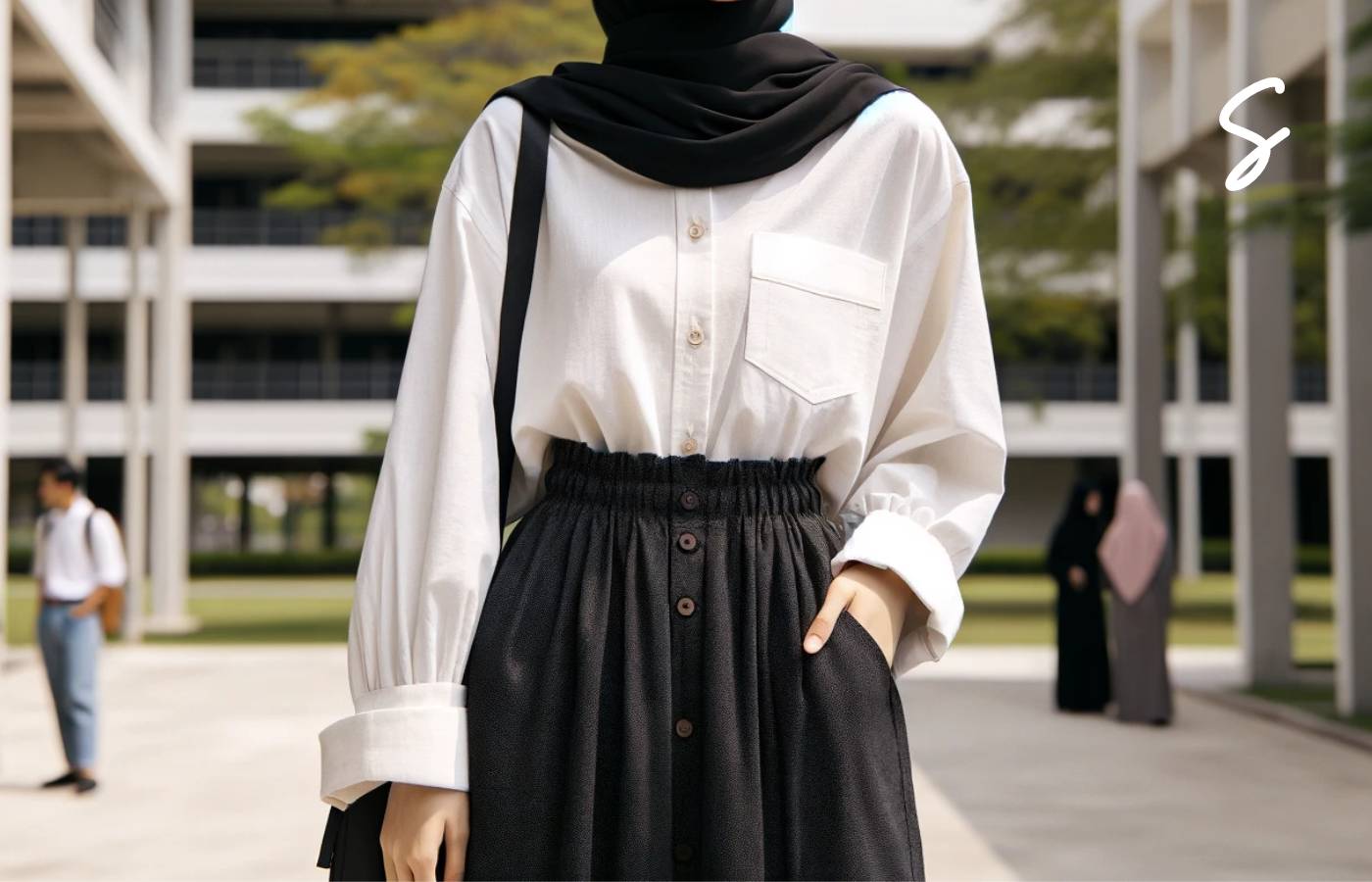 7 Ide Style Kuliah Hijab Paling Modis