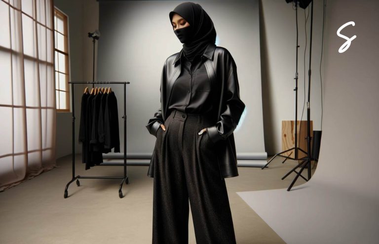 Inspirasi OOTD Baju Hitam Celana Hitam untuk Hijabers