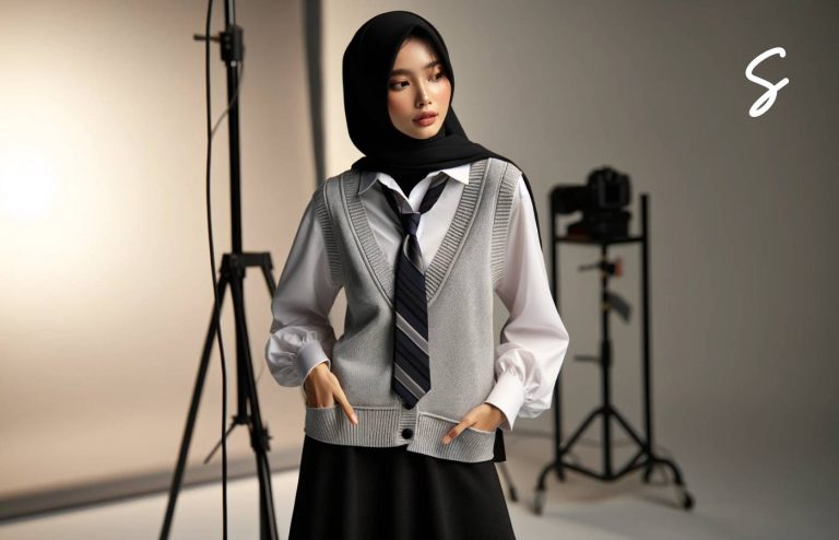 Kombinasi Outfit Kemeja Putih dan Rok