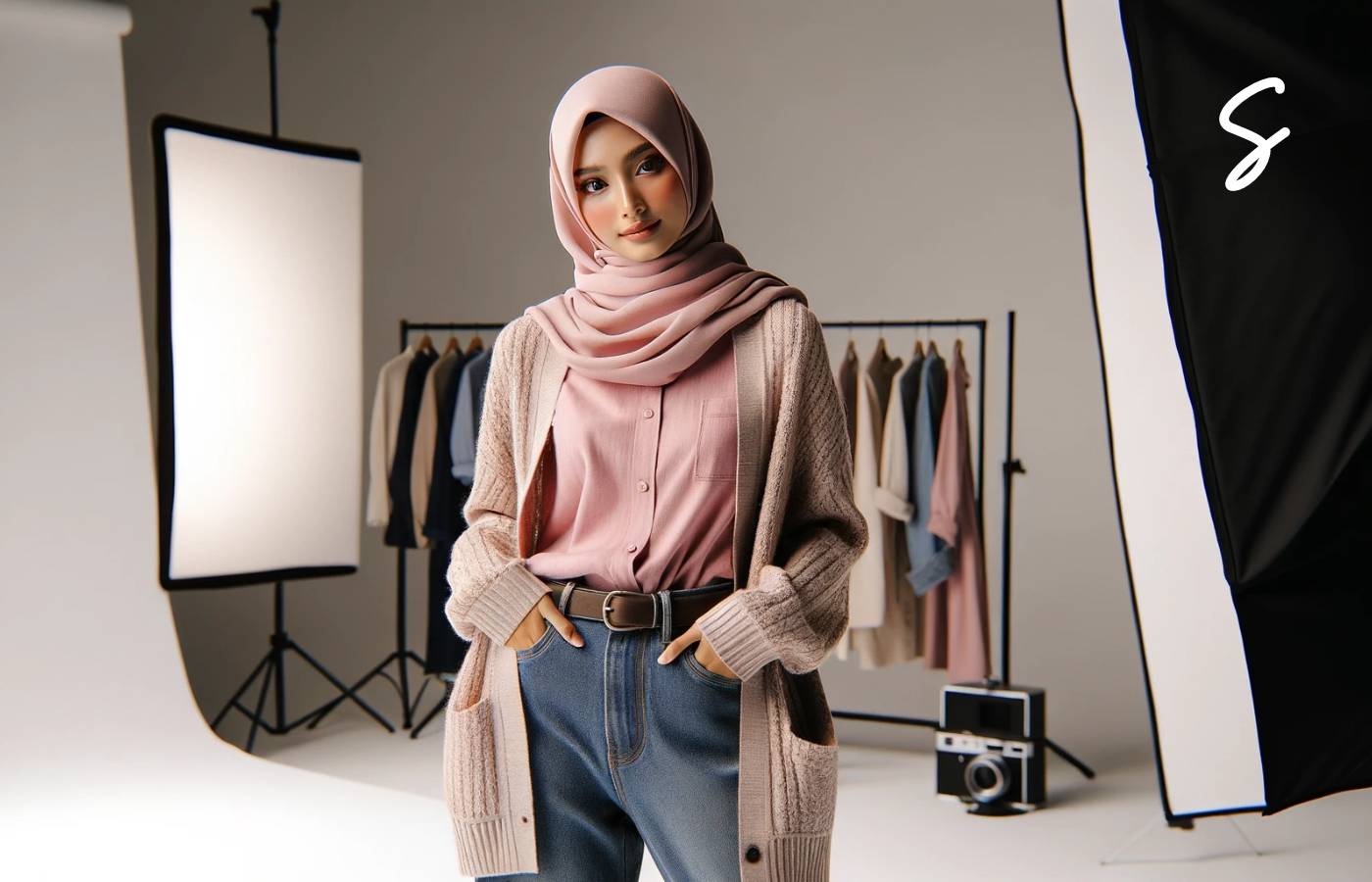 7 Pilihan OOTD Kemeja Pink Celana Jeans Berhijab yang Fashionable Abis!