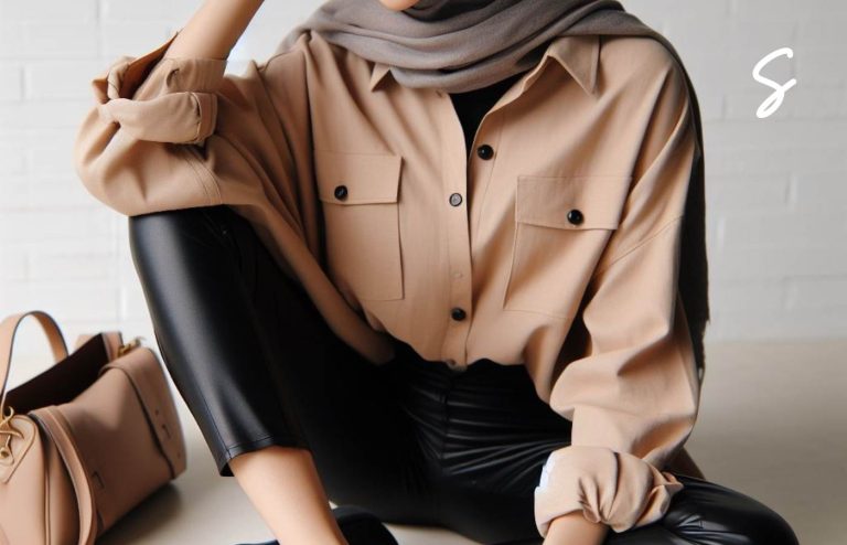 Inspirasi Outfit Kemeja dan Legging untuk yang Berhijab