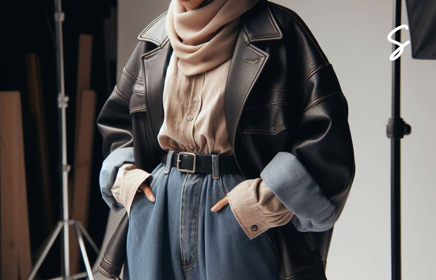 7 Ide Outfit Mix and Match Kemeja Oversize Hijab