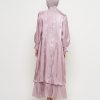 Gamis Shimmer Wanita Mewah Warna Irish dengan Payet Shenada - Belakang