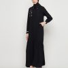 Gamis Wanita Mewah Warna Black dengan Payet Shenada - Depan 3 - Potrait