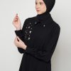 Gamis Wanita Mewah Warna Black dengan Payet Shenada