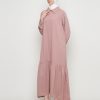 Gamis Wanita Mewah Warna Rosy Brown dengan Payet Shenada - Depan 3 - Potrait
