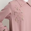 Gamis Wanita Mewah Warna Rosy Brown dengan Payet Shenada
