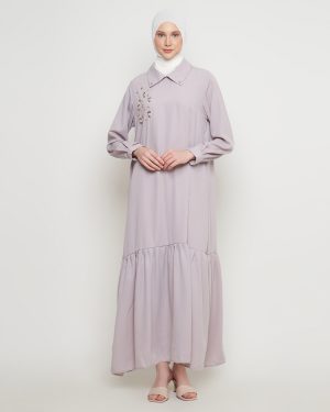 Gamis Wanita Thistle Mewah - Shenada Glamoura Thisle - Depan 1 - Potrait