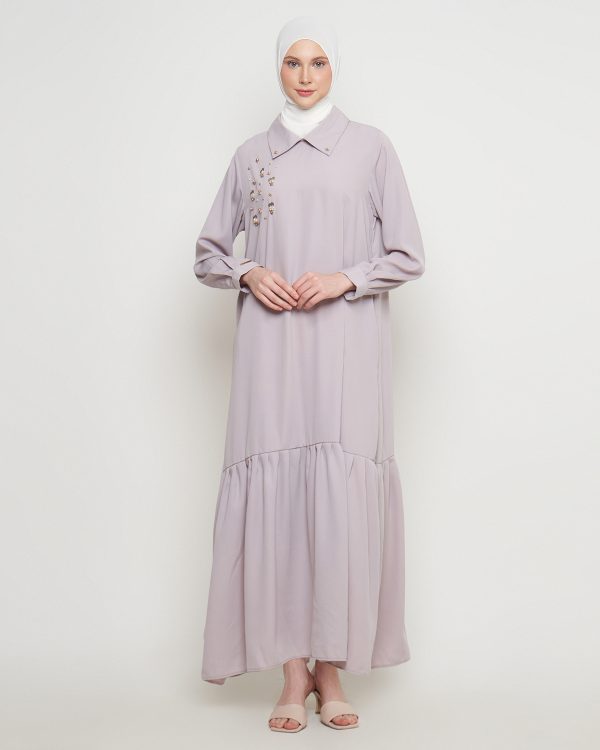 Gamis Wanita Thistle Mewah - Shenada Glamoura Thisle - Depan 1 - Potrait