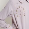 Gamis Wanita Mewah Warna Thistle dengan Payet Shenada