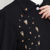 Kemeja Wanita Hitam Mewah - Shenada Eleganza Black - Payet