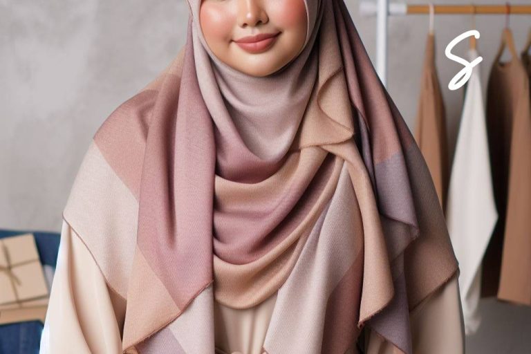 Cara Memakai Hijab Pashmina untuk Wajah Bulat yang Simpel