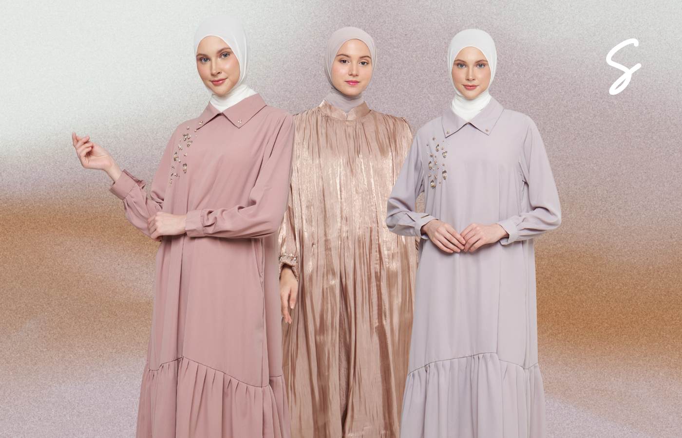 Pilihan Warna Gamis yang Kalem dari Shenada